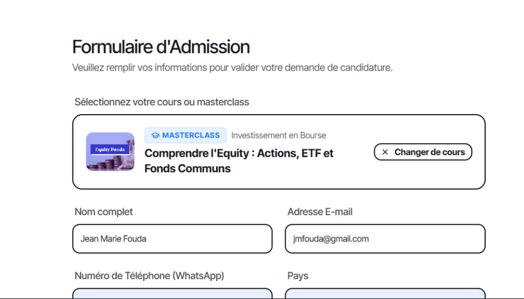 Choisir votre formation